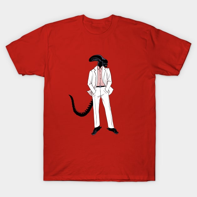 Alien in a suit T-Shirt by ctupa